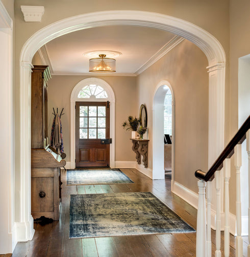 Modern Gold Drum Ceiling Light Organza Lamp Shade 6-Light